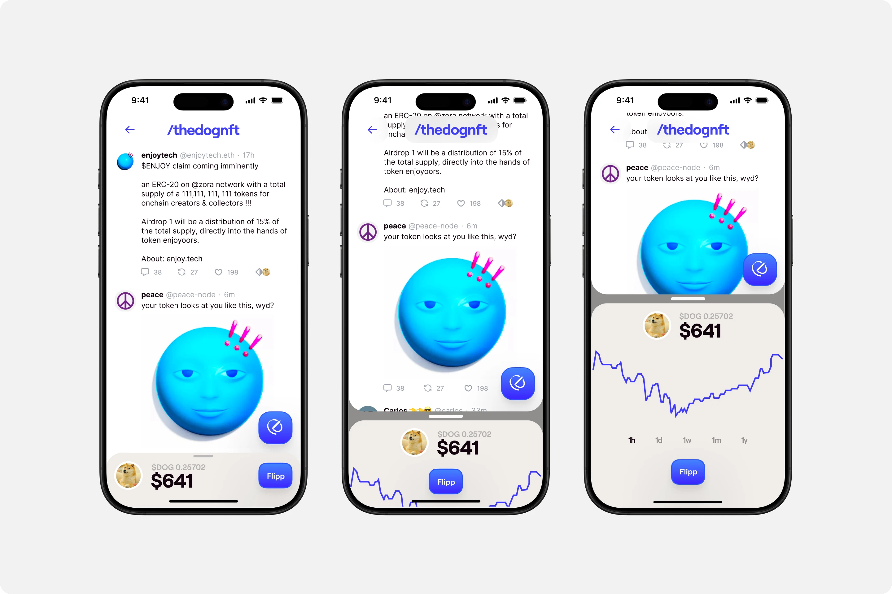Flipp — swap widget expanding from a community post