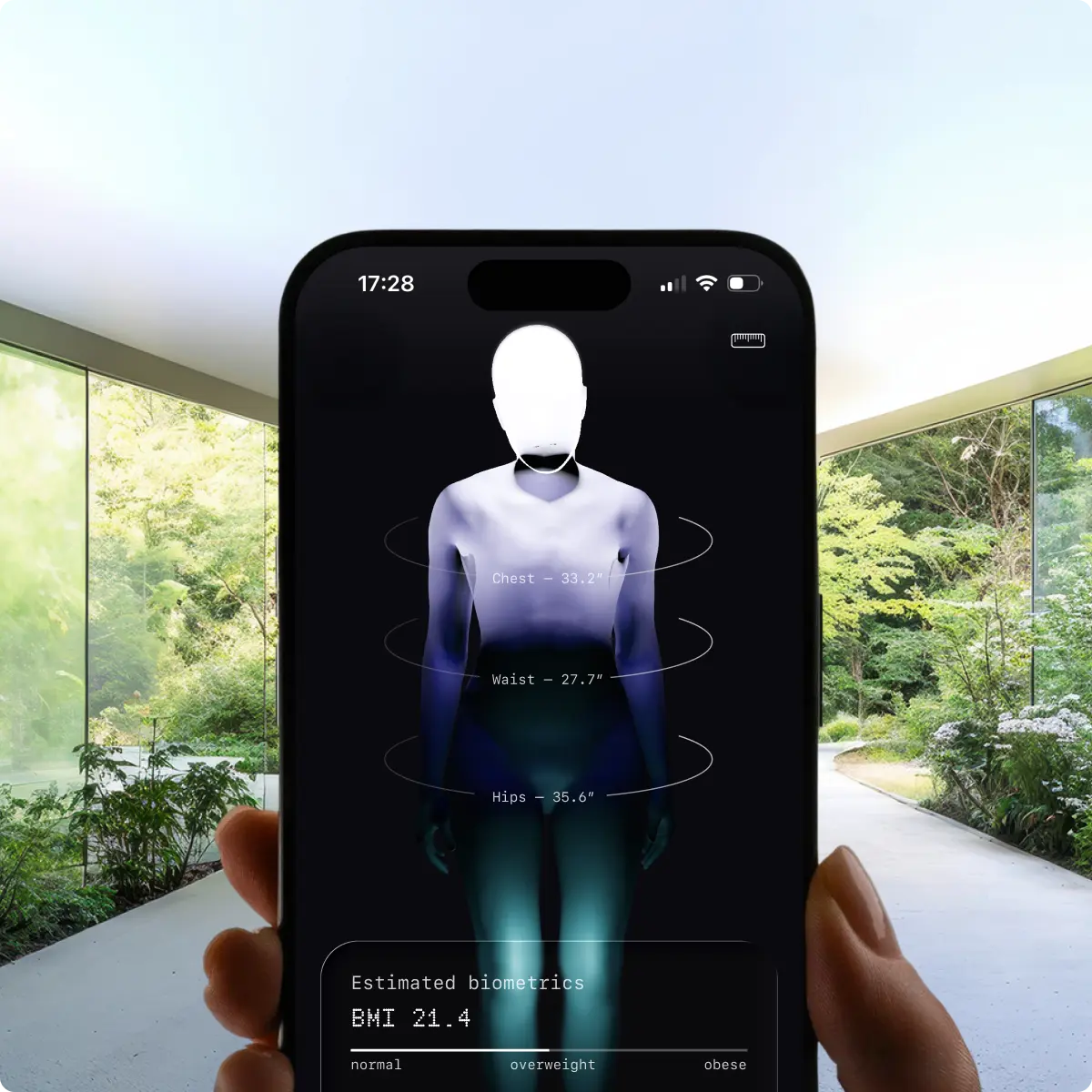 Vana — biometric body scan on iPhone