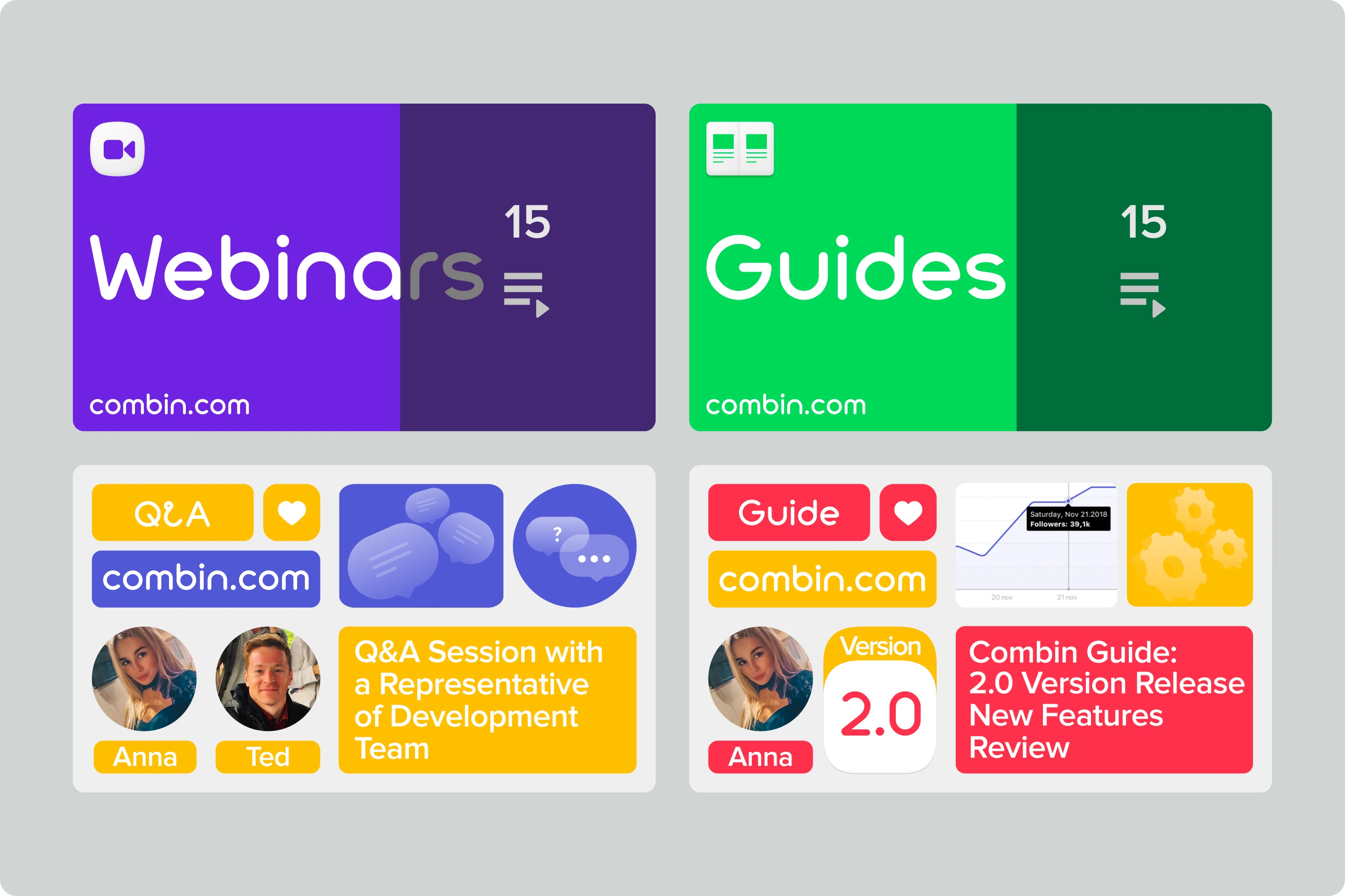 Combin — marketing landing page layout