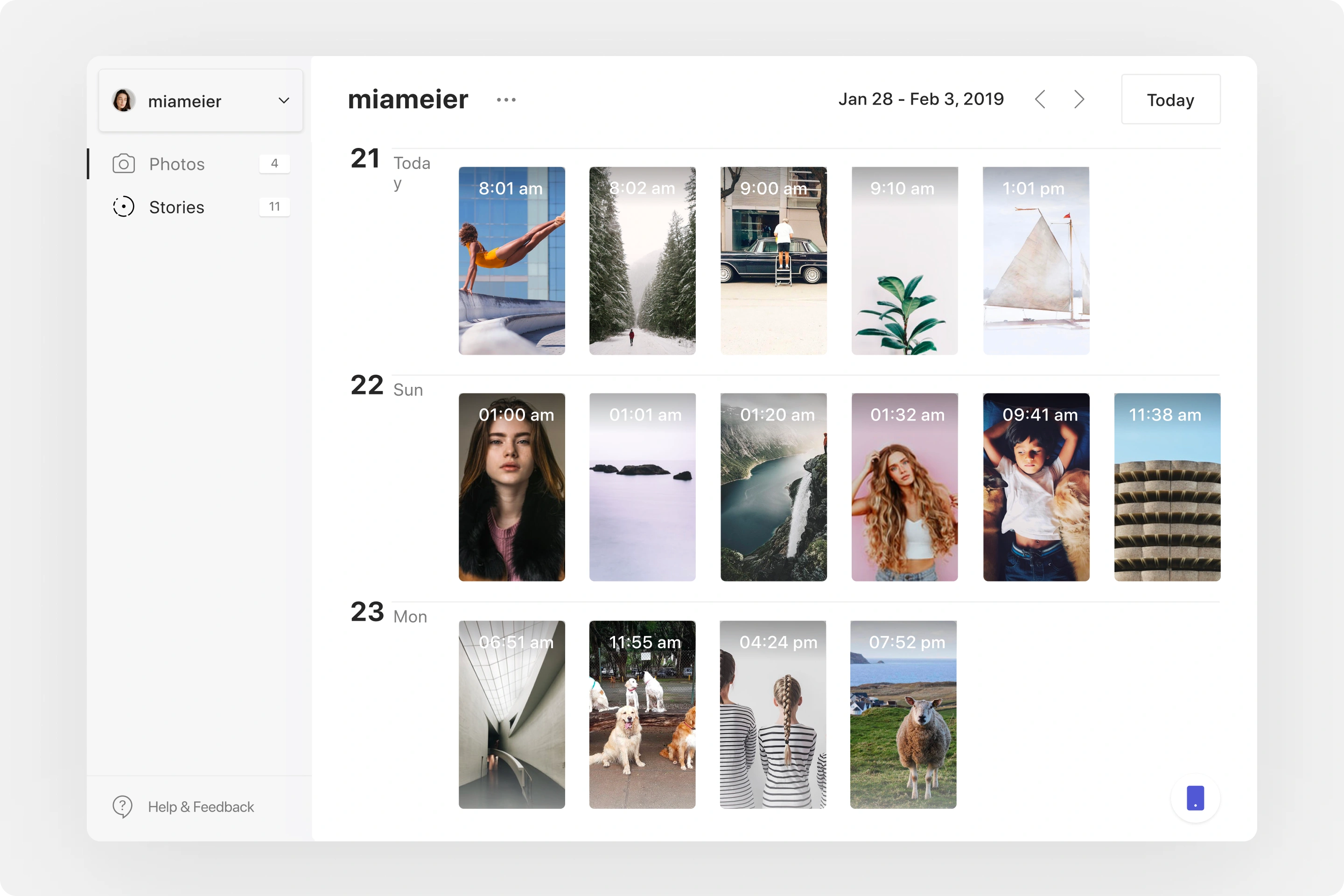 Combin Scheduler — weekly planning view