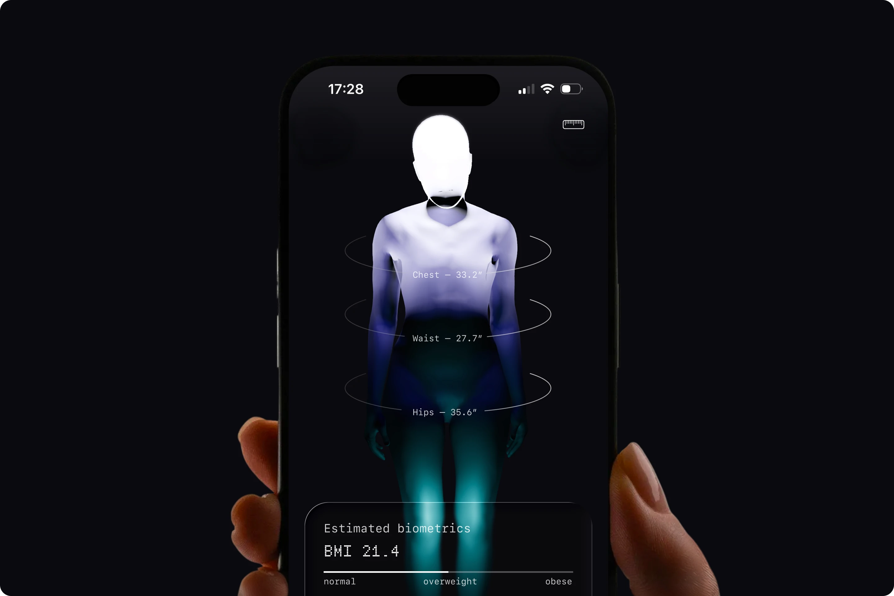 Vana — estimated biometrics with 3D body visualization