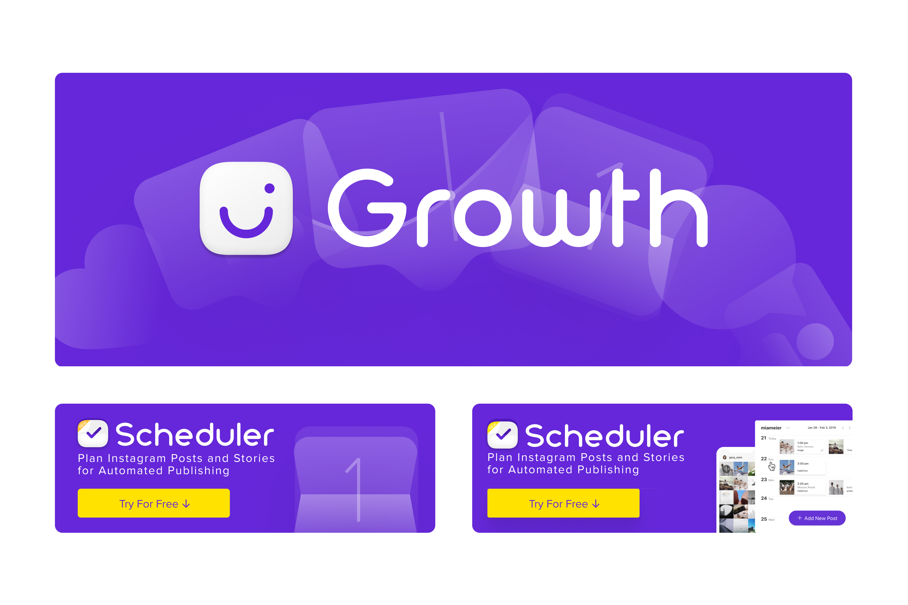 Combin Growth und Scheduler — Werbebanner