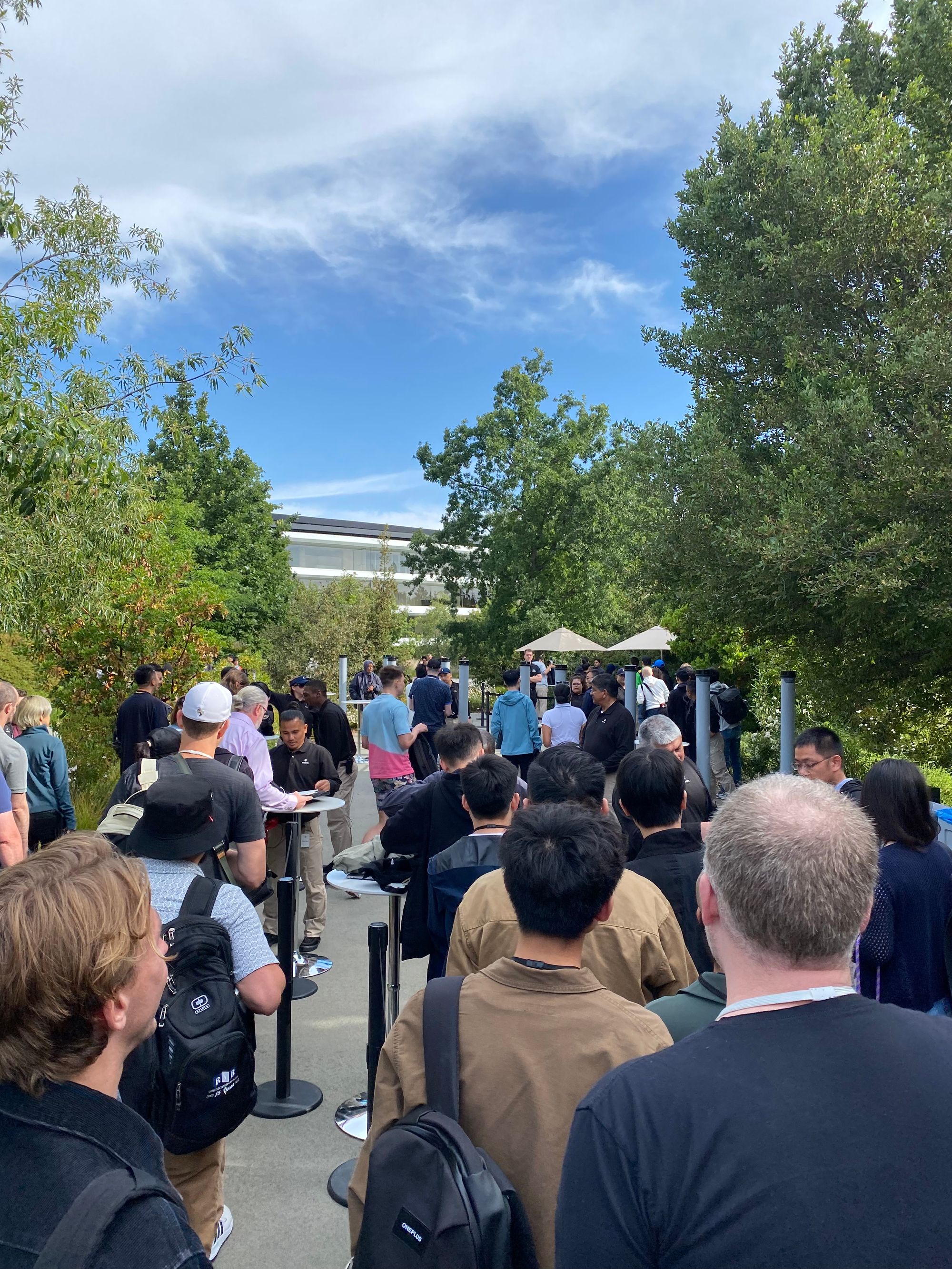 Approaching the keynote outdoor stage