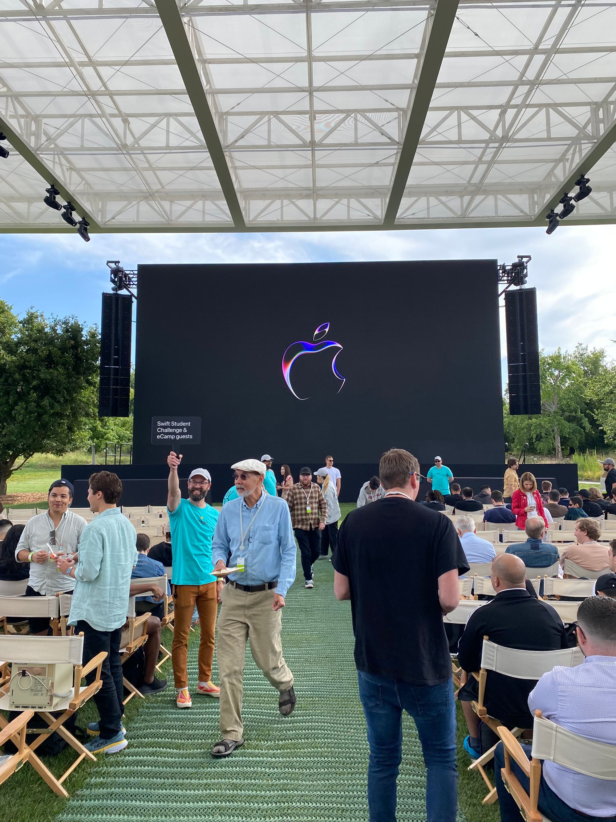 Apple Park outdoor stage before the keynote