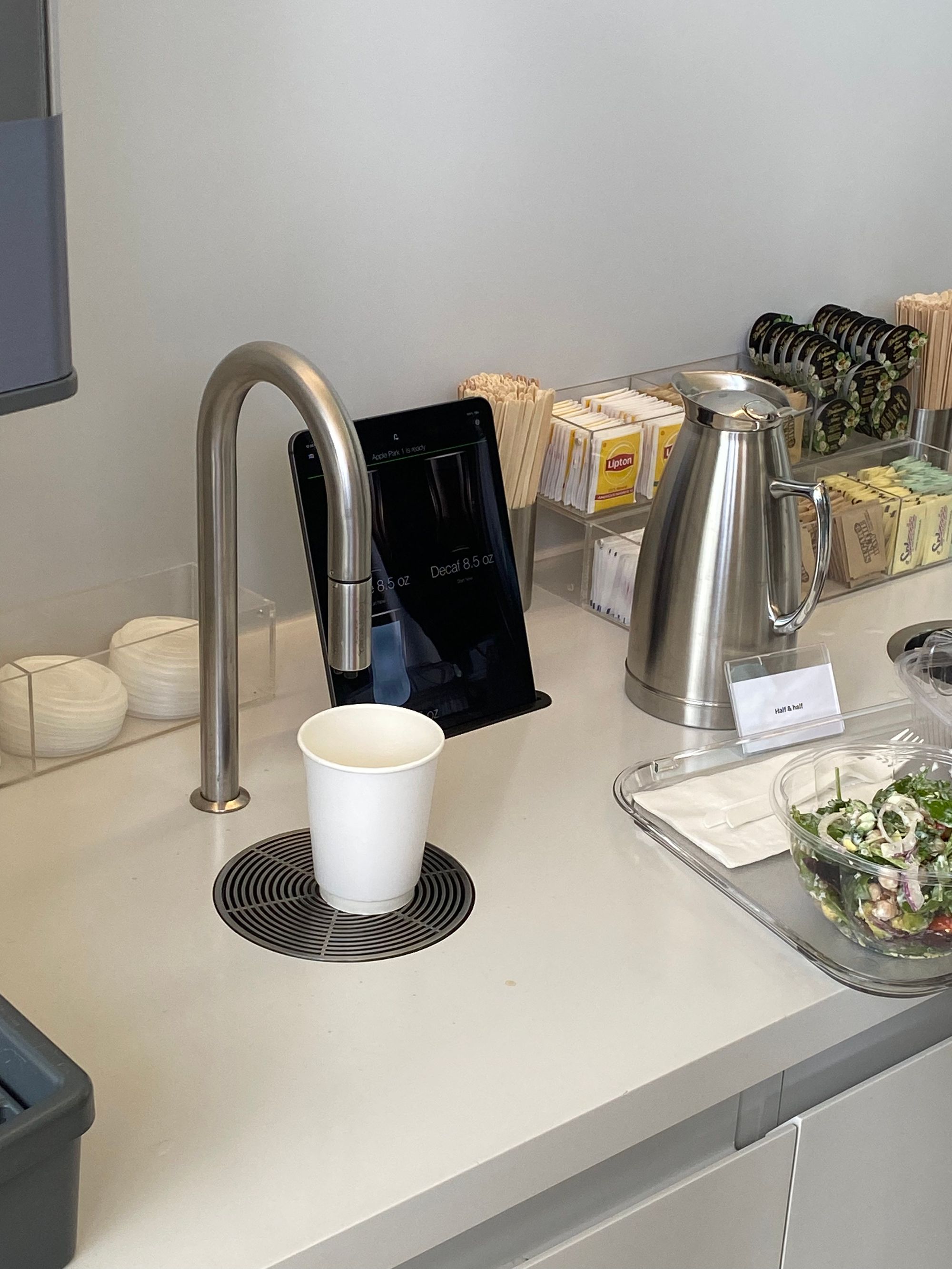 Food spread at Apple Park cafe during WWDC