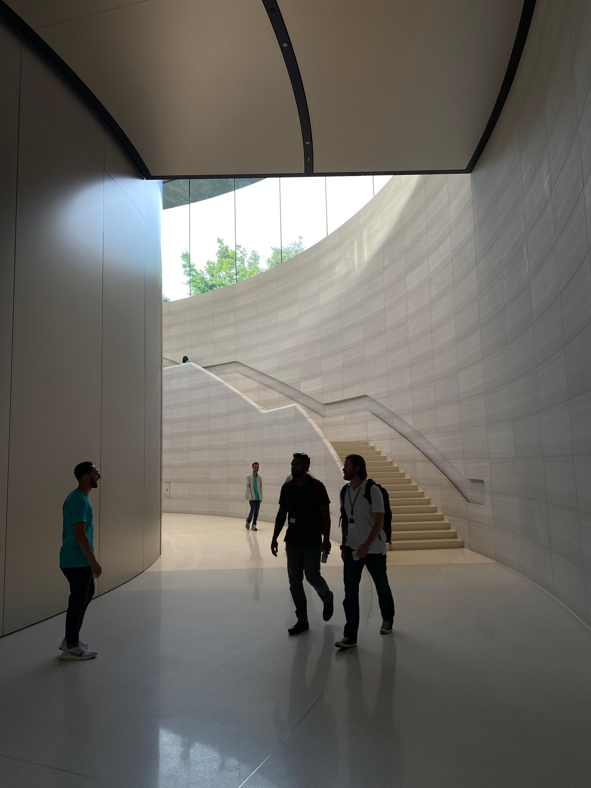 Apple Vision Pro on display at Steve Jobs Theater